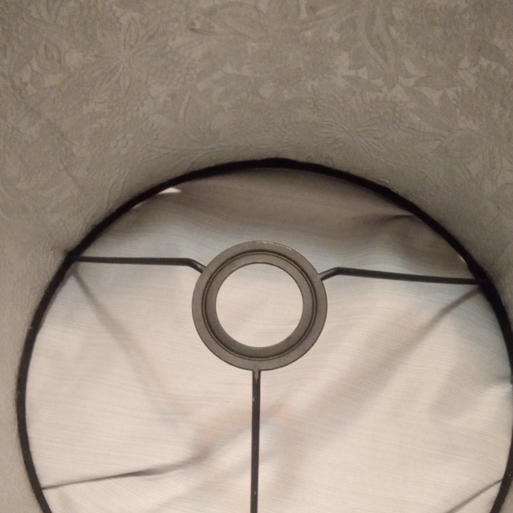 Set of 3 Cost Plus World Market Black and Silver Lamp Shades